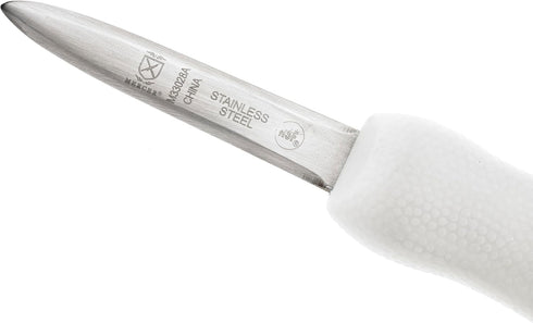 Mercer Culinary Boston Style Oyster Knife, 3 Inch, White Poly Handle