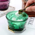 European Retro Nostalgic Three-Dimensional Relief Color Glass Jar with Lid for Candy or Seasoning