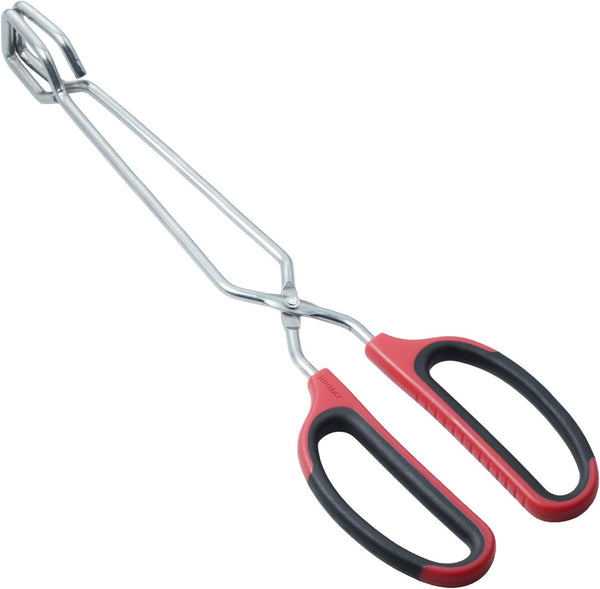 12-Inch Stainless Steel Scissor Tongs with Comfort-Grip Handle