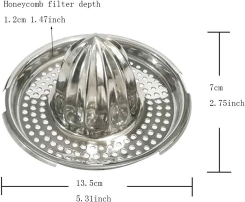 Stainless Steel Lemon Squeezer Juicer with Bowl Container for Oranges Lemons Fruit Home Made Juice