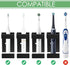 4 Adorila Wall Mounted Electric Toothbrush Holder, Slots Stand with Diatomite Dish, Storage Rack Compatible