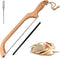 Bread Slicer for Homemade Bread, 16" Wooden Sourdough Bread Knife with Bow Design, Premium Stainless Steel Serrated Saw