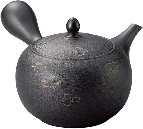 YAMAKIIKAI Japanese Large Kyusu Tokoname Handmade Clay Teapot 15.6 Fluid Ounces Shunjuu Scarlet