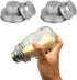 2 Pack Mason Jar Shaker Lids, 304 Stainless Steel with Silicone Seals for Spices, Flour, Sugar, Salt, Peppers