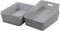 4-Pack Plastic Office Storage Baskets, A4 Basket Trays in Grey for Organizing Supplies