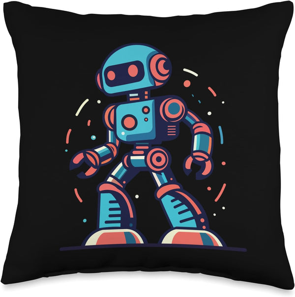 Robotics Throw Pillow, 16x16, Multicolor