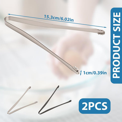 USCAUK 2 Pack Stainless Steel Egg Chalaza Removal Tool Remover Tong Eggshell Embryo Membrane Shell Essential Kitchen