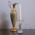 Tall Natural Marble Taper Dinner Candles - Clean Burning, Smokeless (16 Count)