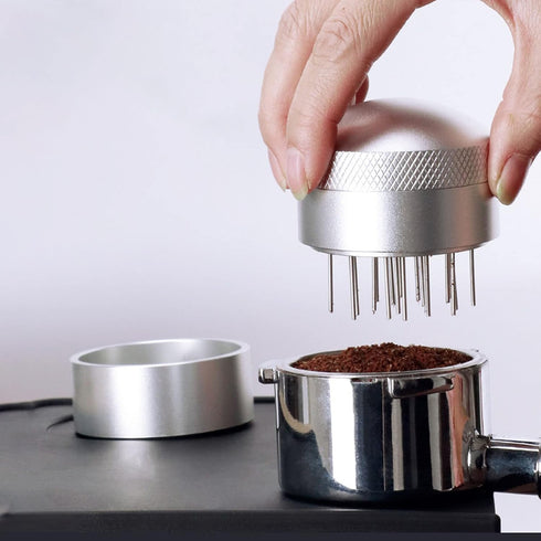 Coffee Needle Distributor, Espresso Distribution Tool with Base, Rust Resistant Stainless Steel