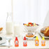 25ml (4) Jspupifip Mini Ketchup Bottles with Sturdy Screw Cap, Mini Condiment Squeeze Bottles Portable Honey Sauce