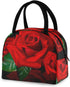 Red Rose Lunch Bag Tote for Women, Insulated Lunch Container