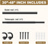Black Wrap Around Curtain Rods for Windows 28 to 48 Inch, 5/8 Inch Telescoping Blackout Curtain Rods, Adjustable from