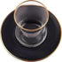 KARACA Turkish Tea Glasses Set for 6, 12-Piece Retro Anthracite Tea Set
