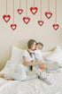 JOZON 40 Pieces Valentine's Day Glitter Heart Foil Hanging Decorations - Red Hearts Hanging Ornaments for Party Supplies
