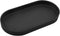 Black Small Oval Tray (10 inch) for Kitchen Counter, Bathroom Vanity Organizer for Coffee Accessories, Serving