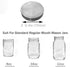 12 Pack Stainless Steel Mason Jar Lids, Reusable and Leak Proof Storage Caps with Silicone Seals for Regular Mouth Jars