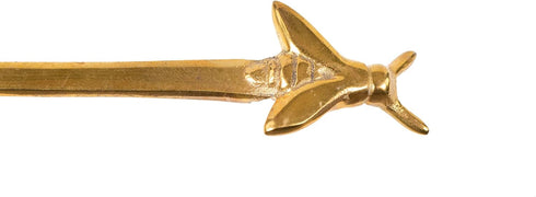 Creative Co-Op Brass Sugar/Honey Bee Handle Spoon, Gold