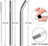 Vinaco Stainless Steel Smoothie Straws, 0.4'' Extra Wide Reusable Metal Drinking Straws, Set of 4 with Cleaning Brush