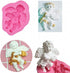 HiParty 3Pcs/Set Mini Angel Baby & Wings Fondant Molds, Silicone Cake Decorating Tools for Baby Shower