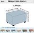 JHLD Waterproof Ottoman Cover Rectangle, Stretch Velvet Soft Ottoman Slipcovers Fit Folding Storage Stool with Elastic