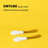 ONTUBE Butter Knife Set of 2, Stainless Steel Blade with Porcelain Handle, Big Circle Cheese Spreader Knives