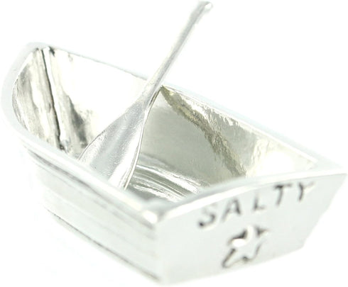 Basic Spirit Boat Salt Cellar w/Spoon - Handcrafted Pewter Home Lead-Free SD-19
