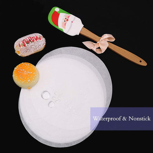 Parchment Paper Rounds, Set of 200 Non Stick 8 Inch Baking Circles for Cake Pan, Springform Pan, Tortilla Press