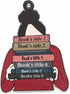 DD-life 10 6) Pcs Book Lovers Heart Librarian,Books Stacked,Christmas Ornaments,Bookshelf Decor,Library