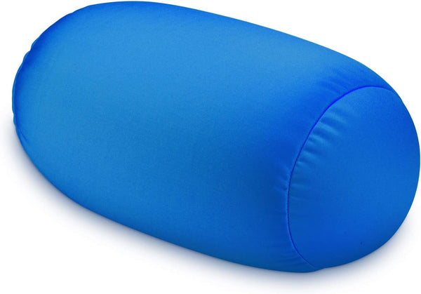 Squishy Microbead Neck Pillow, Soft Travel Body Bed Pillow 7Inch x 12Inch for Kids Adult Chair Sleeping Car Seat (Sky