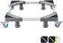Mini Fridge Stand, 27'' Universal Mobile Base with 4 Locking Swivel Wheels, Adjustable Mover for Washer, Refrigerator