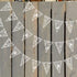 Cheerland 4 Pcs White Floral Lace Pennant Banner, Triangle Bunting Garland for Wedding, Bridal Shower, Anniversary Decor