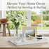 15.6 10.2 Zosenley Decorative Tray, Rectangular Plastic Tray with Handles, Modern Vanity Tray and Serving Tray
