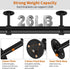 Ceiling Curtain Rod Brackets, Heavy Duty 1-1/4 Inch Black Holders for Wall Closet Rods, 4 Pack