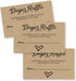 All Ewired Up 50 Gender Neutral Kraft Baby Shower Diaper Raffle Tickets, Lottery Insert Cards for Baby Shower