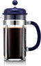 Bodum 34oz Caffettiera French Press Coffee Maker, Midnight Blue, with Reusable Stainless Steel Filter