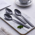 Matte Black Dinner Spoon Set of 6, FULLYWARE 8.0 inches Stainless Steel Black Silverware, Satin Finish
