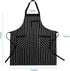 NLUS 2 Pack Kitchen Cooking Aprons, Adjustable Bib Soft Chef Apron with 3 Pockets for Men and Women (Umber/Black)