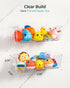2 Pack, Bath Toy Storage Organizer Transparent Bath Toy Holder with Drain Holes, Durable Plastic Bathtub Toy Storage