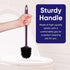 2 Pack Toilet Brush Cleaner and Holder Purple Toilet Bowl Cleaner Brush with Scrubbing Wand, Brush and Storage Caddy