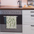Wovoto Summer Cute Botanic Dish Towels for Drying Dishes, Absorbent Decorative Sage Green Herbs Leaves Kitchen