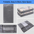 Under Bed Storage Containers, 4-Pack Large Bags Organizer with Clear Window and Handles for Bedding, Clothes, Black