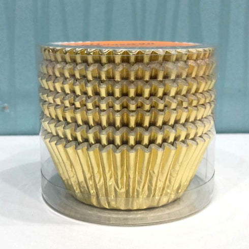 Shiny Gold Foil Cupcake Liners, Standard Paper Baking Cups for Wedding and Party, 120-Count