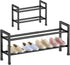 Abiglifty 2-Tier Expandable Shoe Rack,17"-33" Adjustable Shoe Rack for Closet,Metal Shoes Shelves