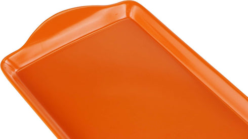 Calypso Basics Plastic Melamine Sandwich Tray, Tidbit, Orange
