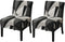 lihuitong Armless Chair Slipcover 2 Pieces Printed Armless Accent Chair Cover Stretch Spandex