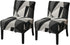 lihuitong Armless Chair Slipcover 2 Pieces Printed Armless Accent Chair Cover Stretch Spandex