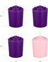 Mega Candles 4 pcs Unscented Christmas Advent Candles Set, Hand Poured Premium Wax, 15 Hours