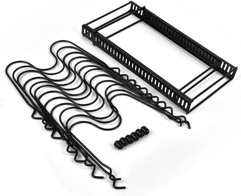 Expandable Pots and Pans Organizer, Adjustable Rack for Kitchen Countertop and Cabinet with 12 Dividers
