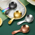 6PCS Stainless Steel Dessert Tasting Spoons, Short Handle Thickened Small Round Spoon for Home Kitchen Restaurant