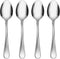 Oneida Flight Everyday Flatware Teaspoons, Set of 4, 18/0 Stainless Steel, Silver